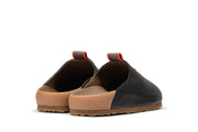 Men's Tiburon Trekker sandal in Black leather, heel view