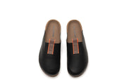 Men's Tiburon Trekker sandal in Black leather, top view