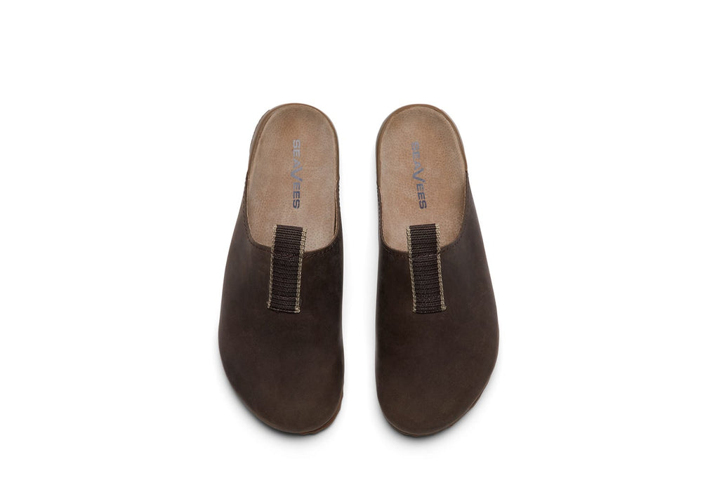 Men's Tiburon Trekker sandal in Bark leather, top view