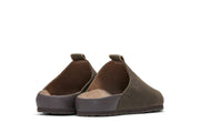 Men's Tiburon Trekker sandal in Black Olive leather, back view