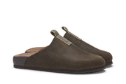 Men's Tiburon Trekker sandal in Black Olive leather, three-quarter view