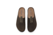 Men's Tiburon Trekker sandal in Black Olive leather, top view