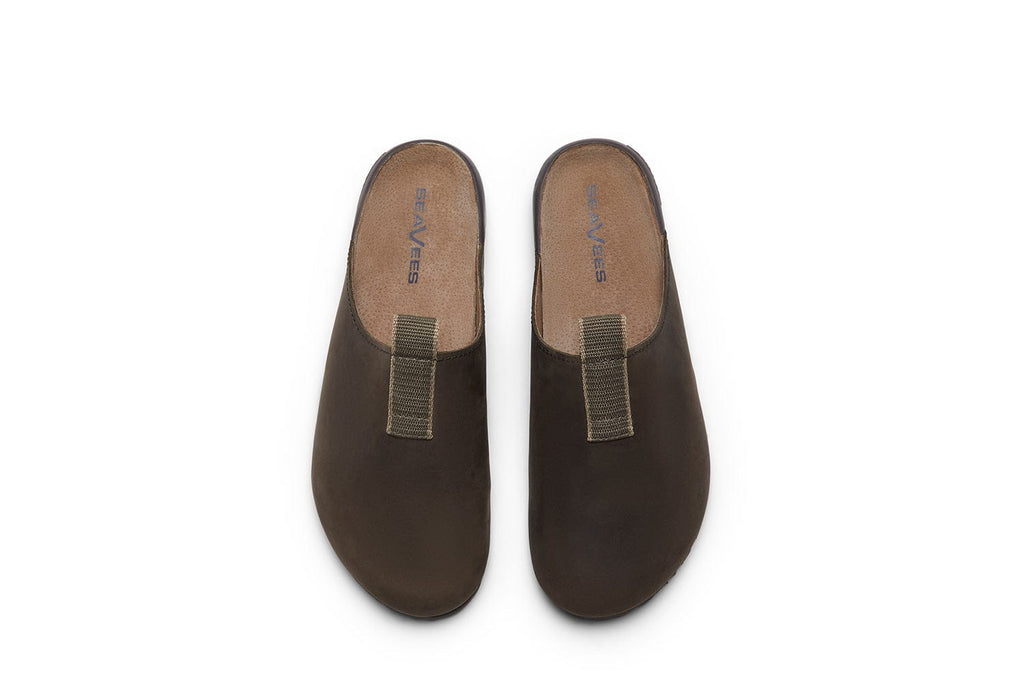 Men's Tiburon Trekker sandal in Black Olive leather, top view