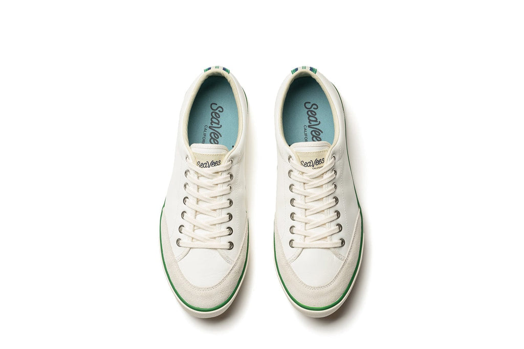 Men's Westwood Sneaker in White leather and suede, top view