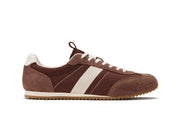 Men's Wilcox Low Profile Trainer sneaker in Cinnamon nylon and suede, side view