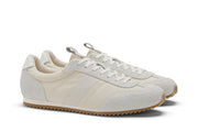 Men's Wilcox Low Profile Trainer sneaker in Cloud nylon and suede, three-quarter view