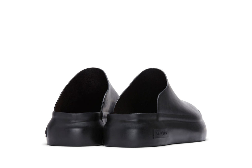 Men's Williams Mule in Black rubber, back view