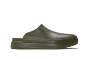 Men's Williams Mule in Utility Olive rubber, side view