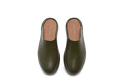 Men's Williams Mule in Utility Olive rubber, top view