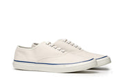 Men's Founders Edition Yacht Shoe in White canvas, three-quarter view