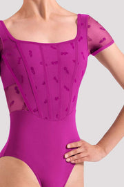 Ladies Mia Floral Scoop Back Leotard