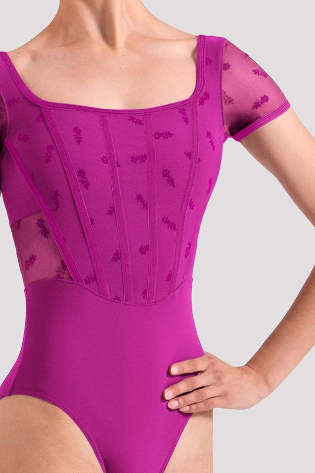 Ladies Mia Floral Scoop Back Leotard