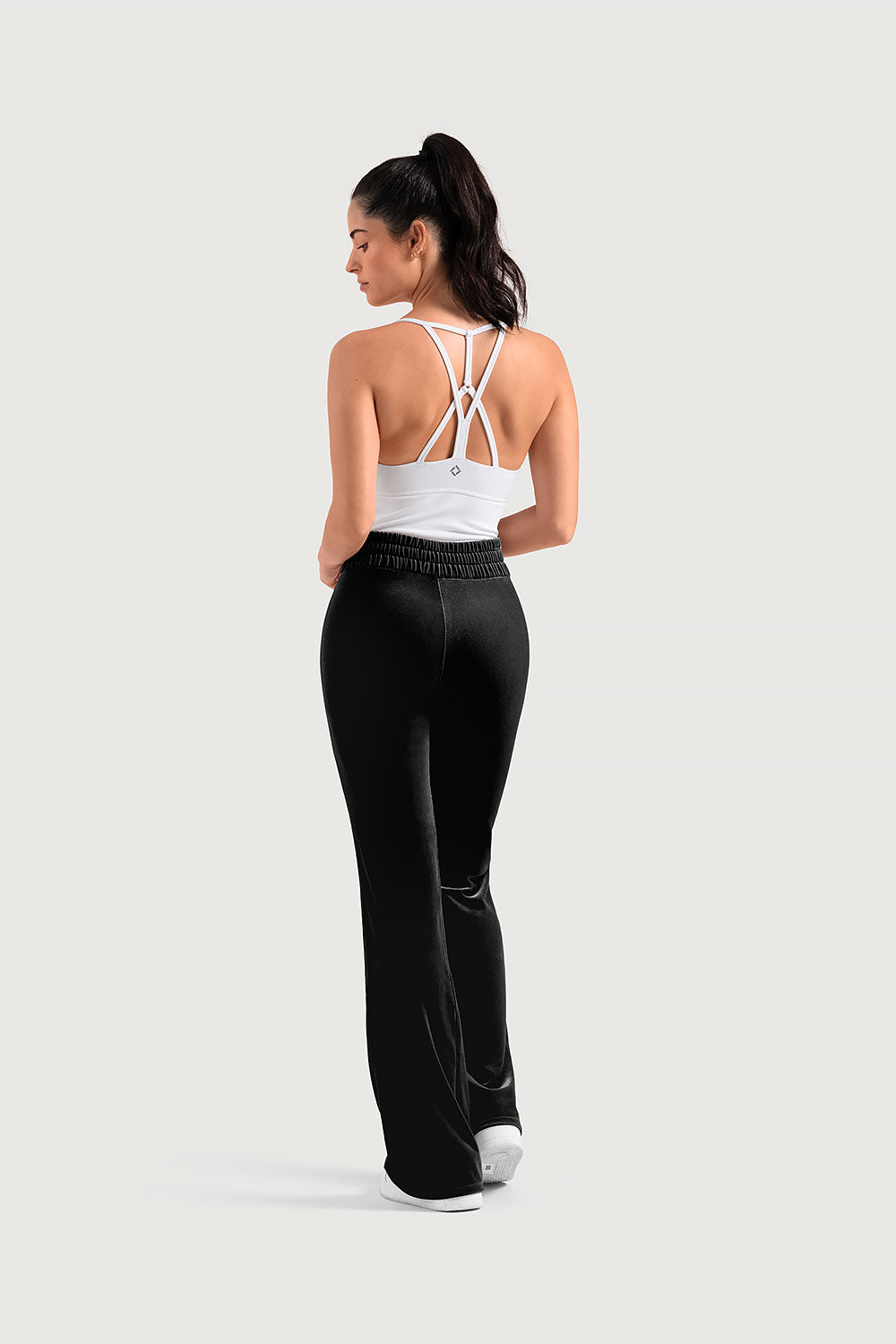 Ladies Apex Velvet Flared Legging
