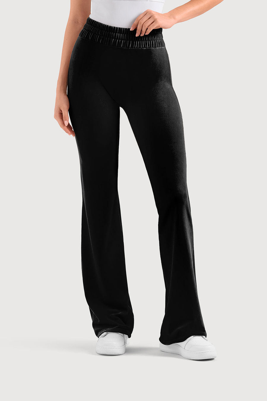 Ladies Apex Velvet Flared Legging