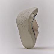 Men's Founders Edition Yacht Shoe in White canvas, outsole view, tilted on a light background