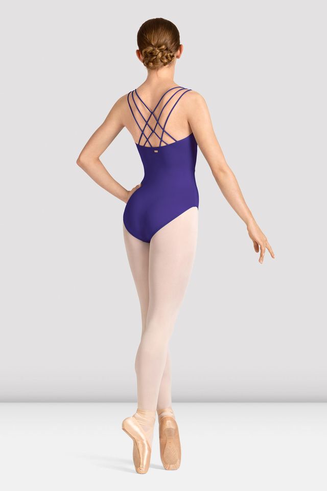 Ladies Mirella Celeste Cross Back Printed Leotard