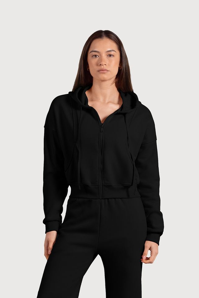 Ladies Active Zip Up Cropped Jacket