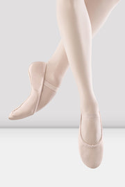 Ladies Dansoft Leather Ballet Shoes