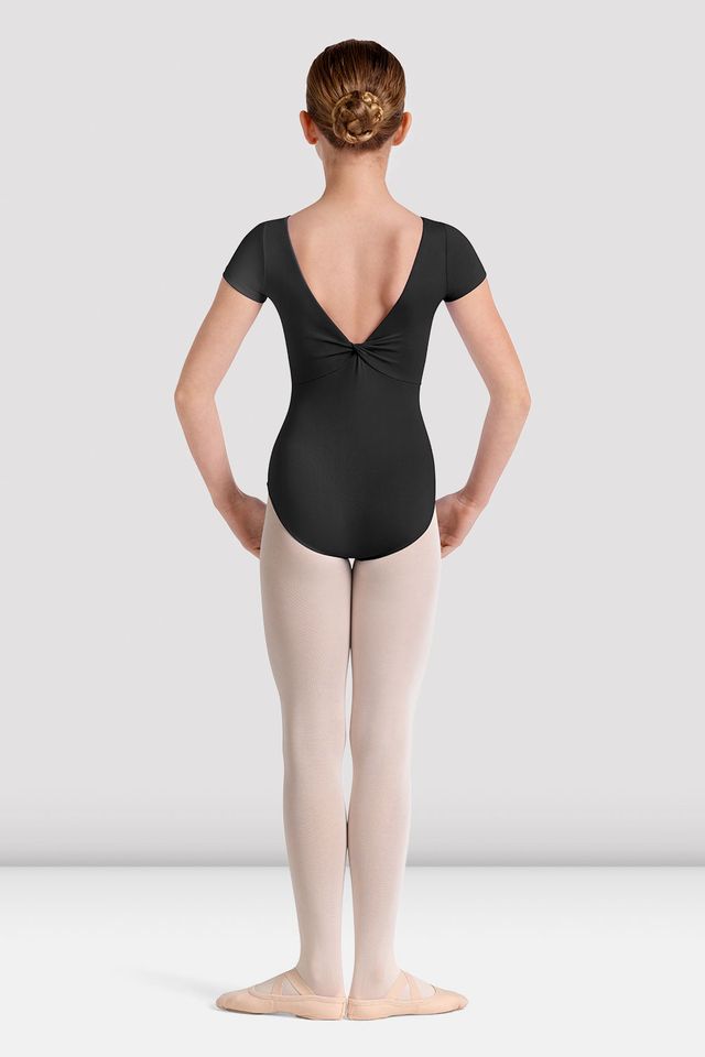 Girls Mirella Kaleidoscope Plain Boat Neck Leotard