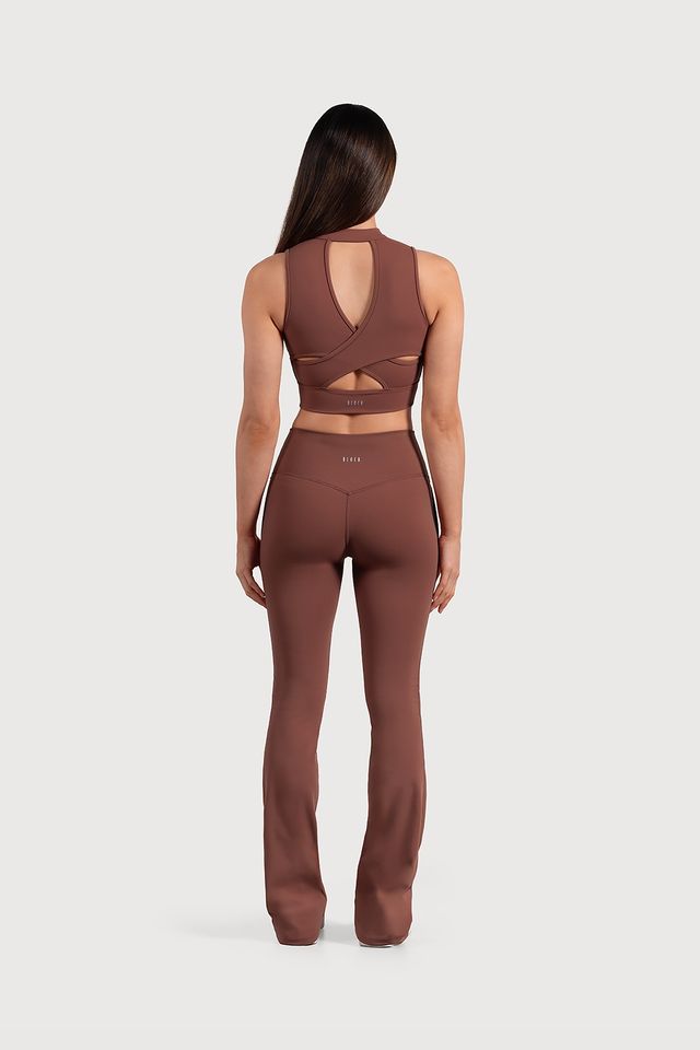 Ladies Active Zip Front Crop Top