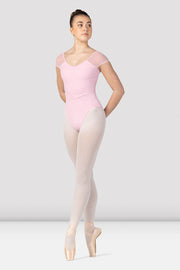 Ladies Flavia Ruched Bodice Cap Sleeve Leotard