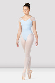 Ladies Flavia Ruched Bodice Cap Sleeve Leotard