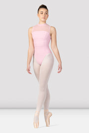 Ladies Fenella Ruched Bodice Mock Neck Leotard