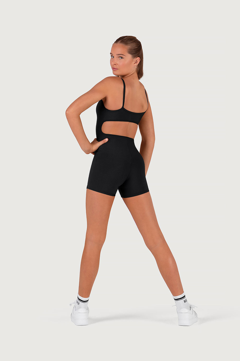Girls Rib Cut Out Unitard