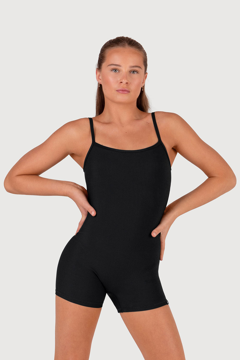 Girls Rib Cut Out Unitard