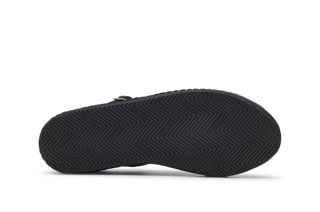 Women's Carlyle Mary Jane in Black velvet, outsole view