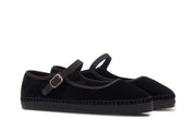 Women's Carlyle Mary Jane in Black velvet, three-quarter view