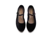 Women's Carlyle Mary Jane in Black velvet, top view