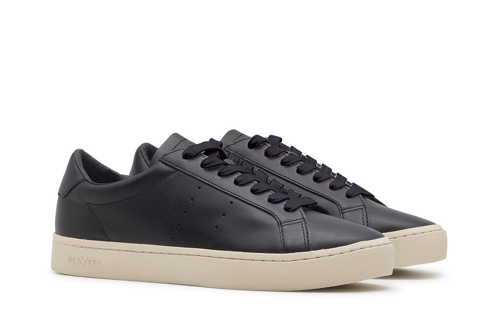 Women's Diamond Cup sneaker in Black leather, top view