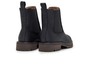 Women's Salt Creek Boot in Black leather, heel view