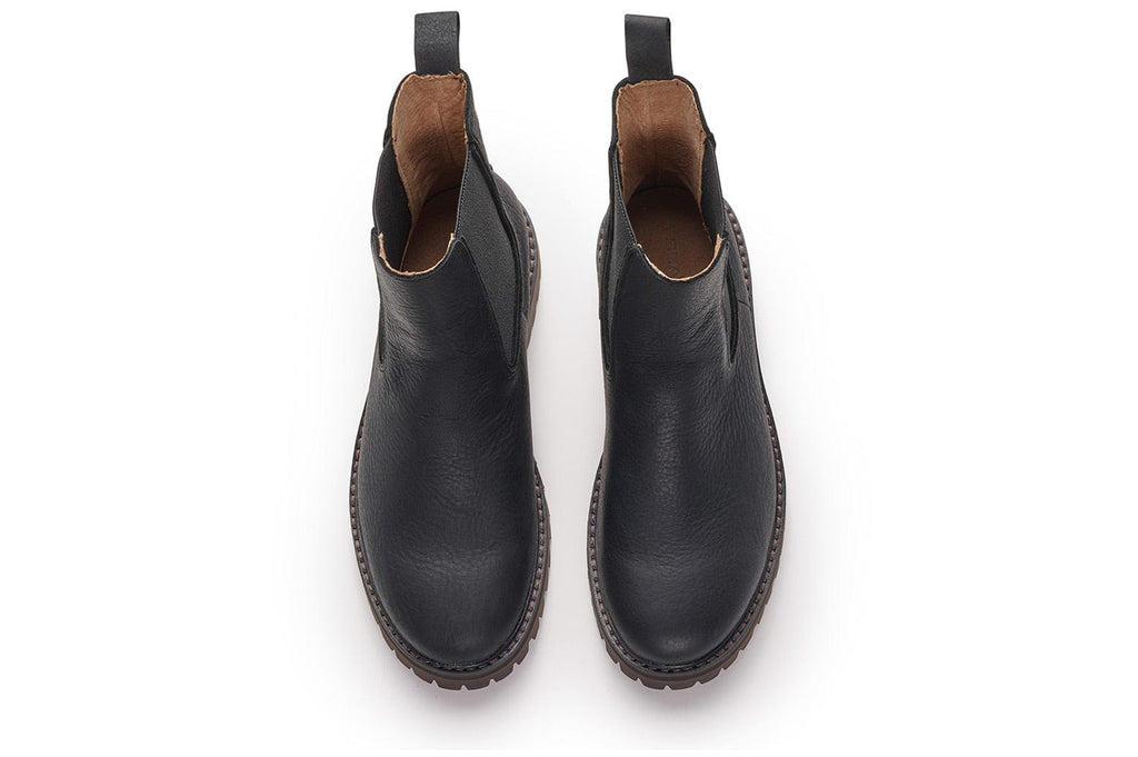 Women's Salt Creek Boot in Black leather, top view
