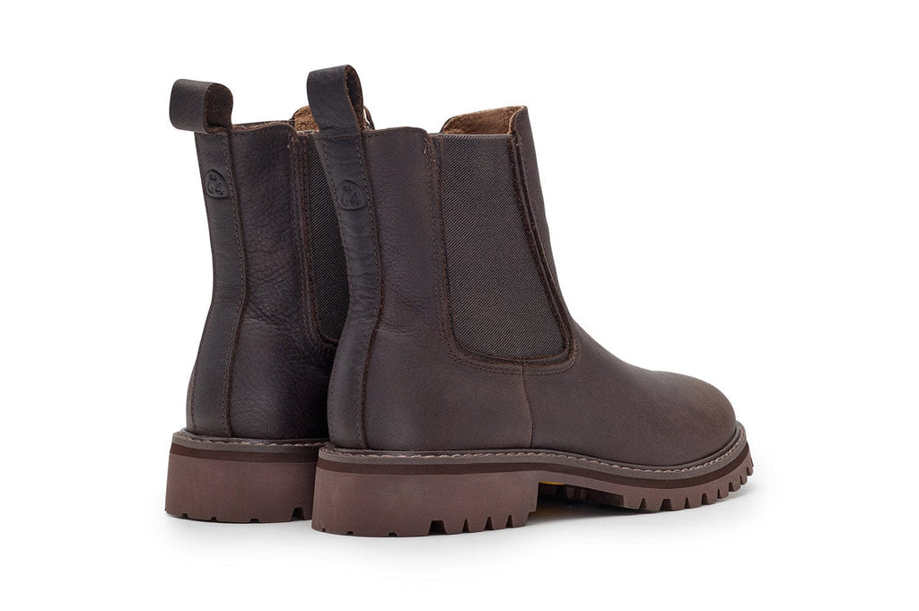 Women's Salt Creek Boot in Dark Chocolate leather, heel view