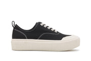Women's Sato Oxford in Black canvas, side view