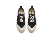 Women's Sato Oxford in Black canvas, top view