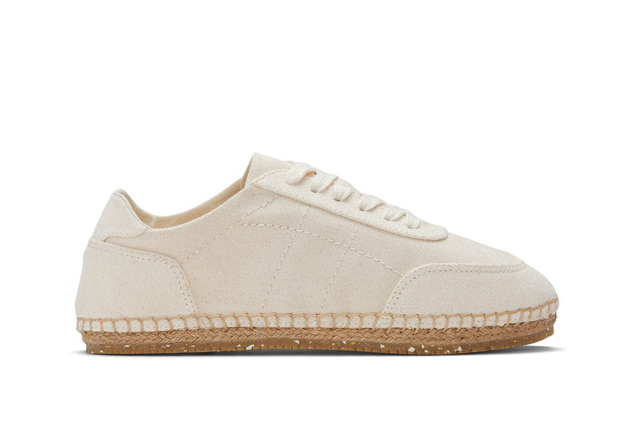 Women's Avenue Espadrille in Natural canvas, side view