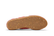 Women's Avenue Espadrille in Strawberry nylon and suede, outsole view