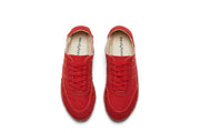 Women's Avenue Espadrille in Strawberry nylon and suede, top view