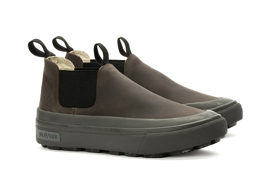 Women's Ballard Boot in Charcoal leather, three-quarter view