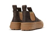 Women's Ballard Boot in Coffee Bean leather, heel view