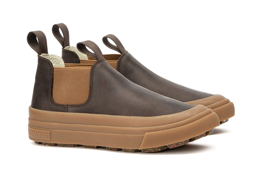 Women's Ballard Boot in Coffee Bean leather, three-quarter view