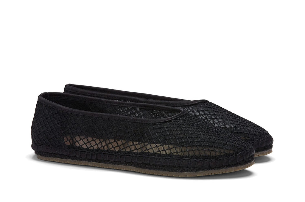Women's Biltmore Ballet in Black mesh, three-quarter view