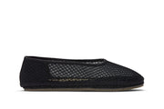Women's Biltmore Ballet in Black mesh, side view