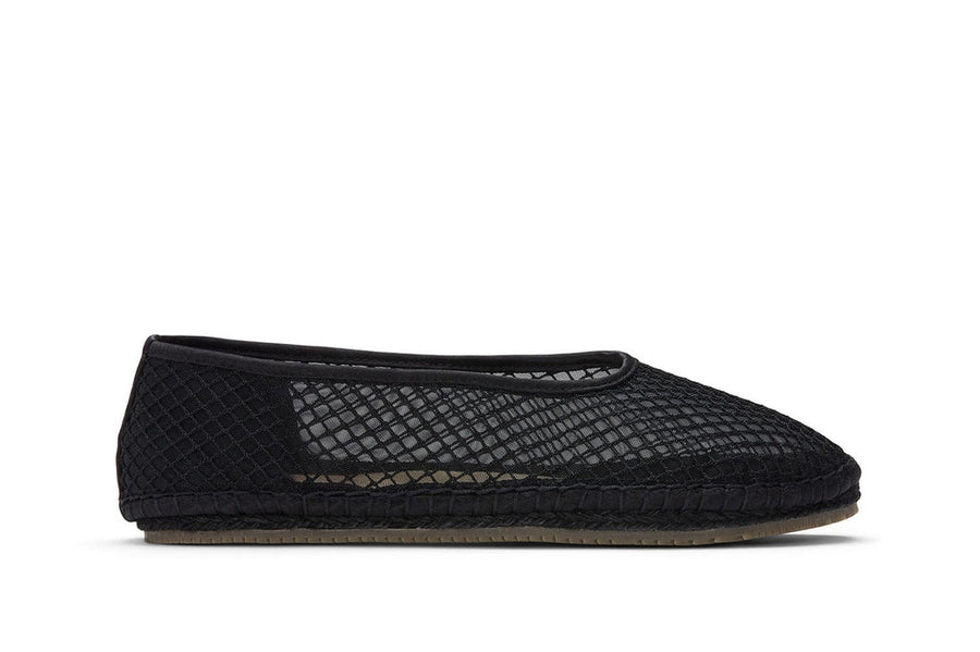 Women's Biltmore Ballet in Black mesh, side view