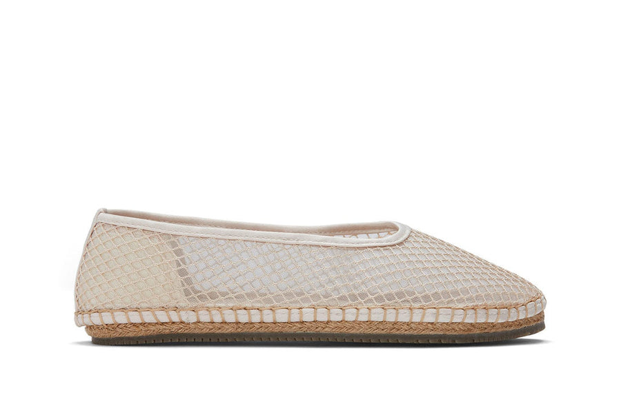Women's Biltmore Ballet in Creme Brulee mesh, side view