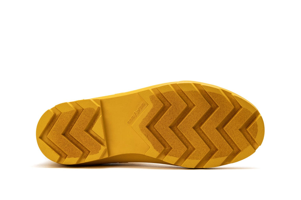 Women's Bolinas Off Shore Boot in Calendula rubber, outsole view