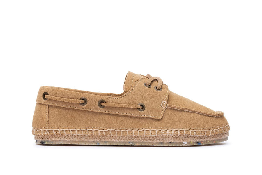 Women's Carmel Loafer in Maple suede, side view